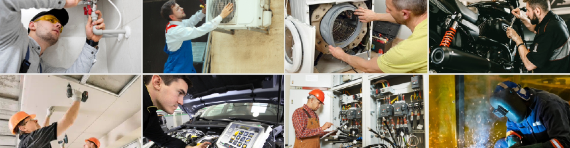 Découvrez nos formations pratiques dans les métiers techniques et manuels. Plomberie, Climatisation, Soudure, ARC, TIG, SEM, MIG MAG, Placo platre, Auto, Moto, réparation, mécanique, métier, accéléré