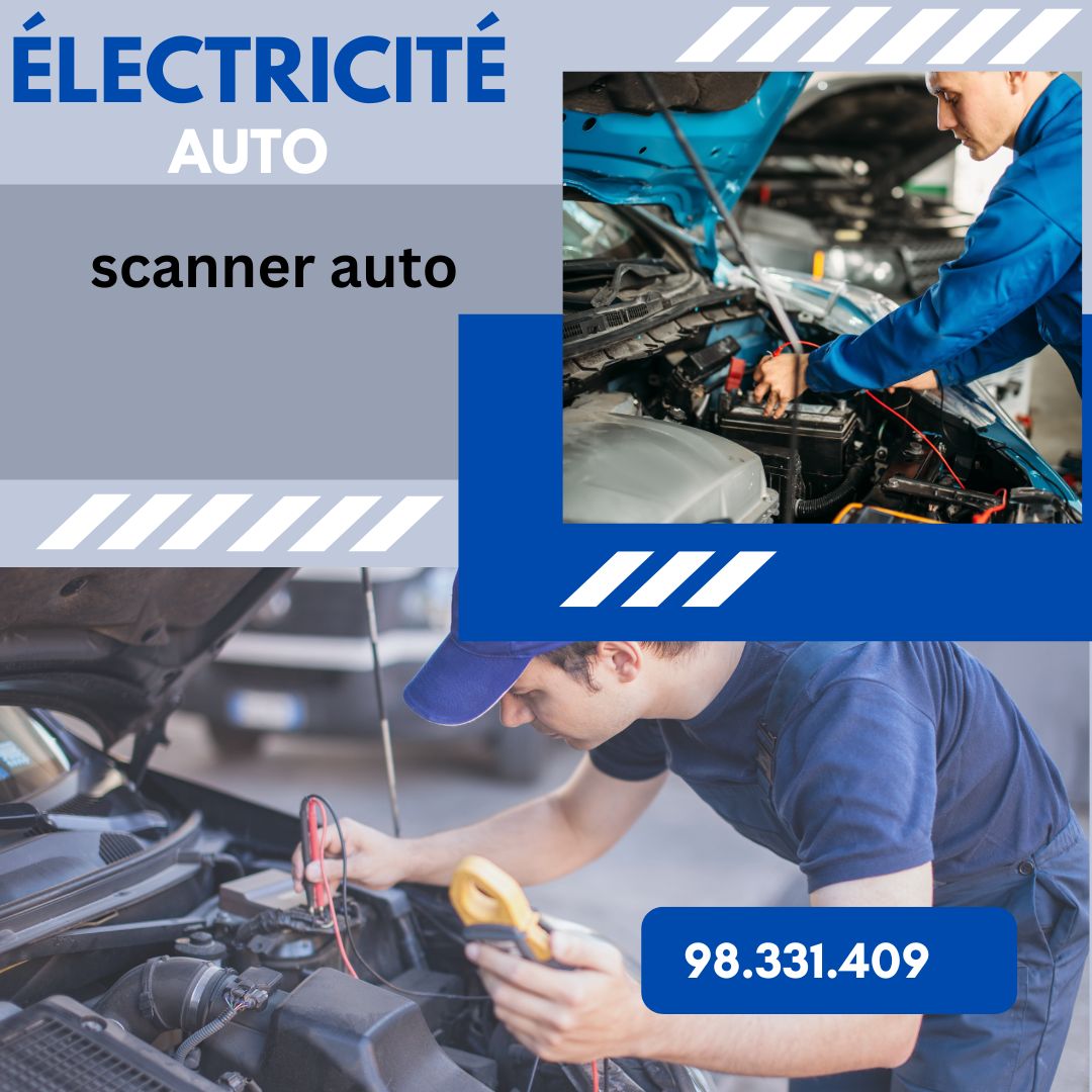 Diagnostic électrique sur tableau de bord d’une voiture.