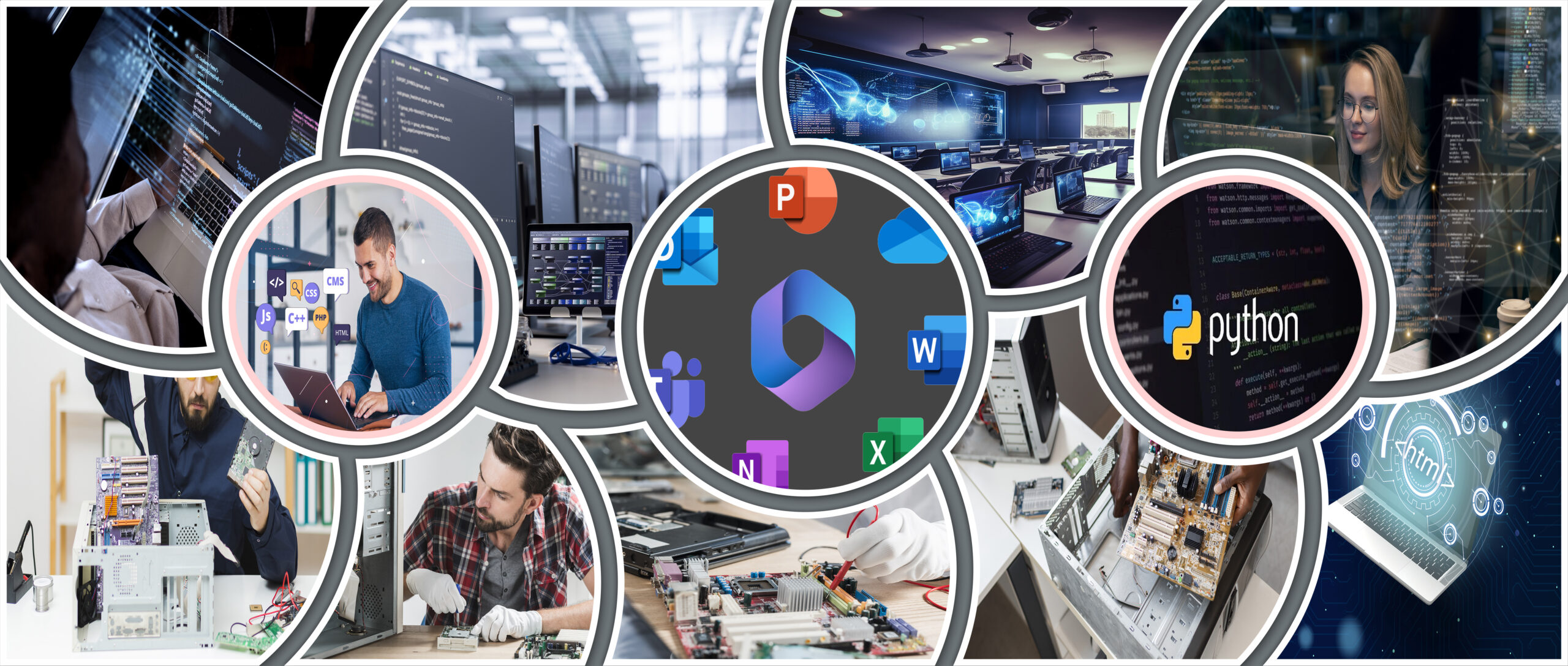 Développez vos compétences en Informatique Formations en informatique – bureautique, maintenance, réseaux, infographie, conception web et vidéo.